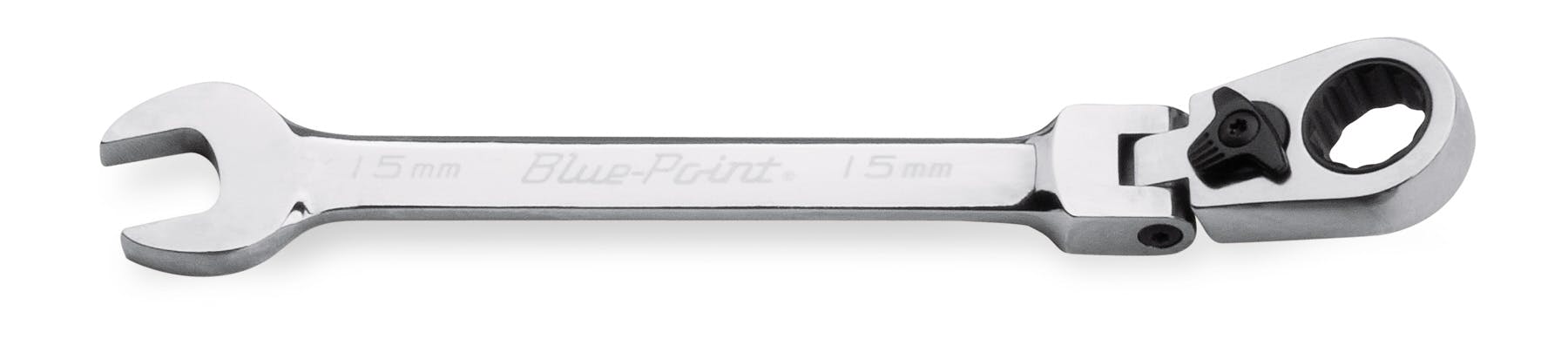 15 mm 12-Point Metric 15° Offset Flex-Head Ratcheting Box/Open-End Wrench (Blue-Point®) | BOERMF15A 15 mm 12-Point Metric 15° Offset Flex-Head Ratcheting Box/Open-End Wrench (Blue-Point®) | BOERMF15A